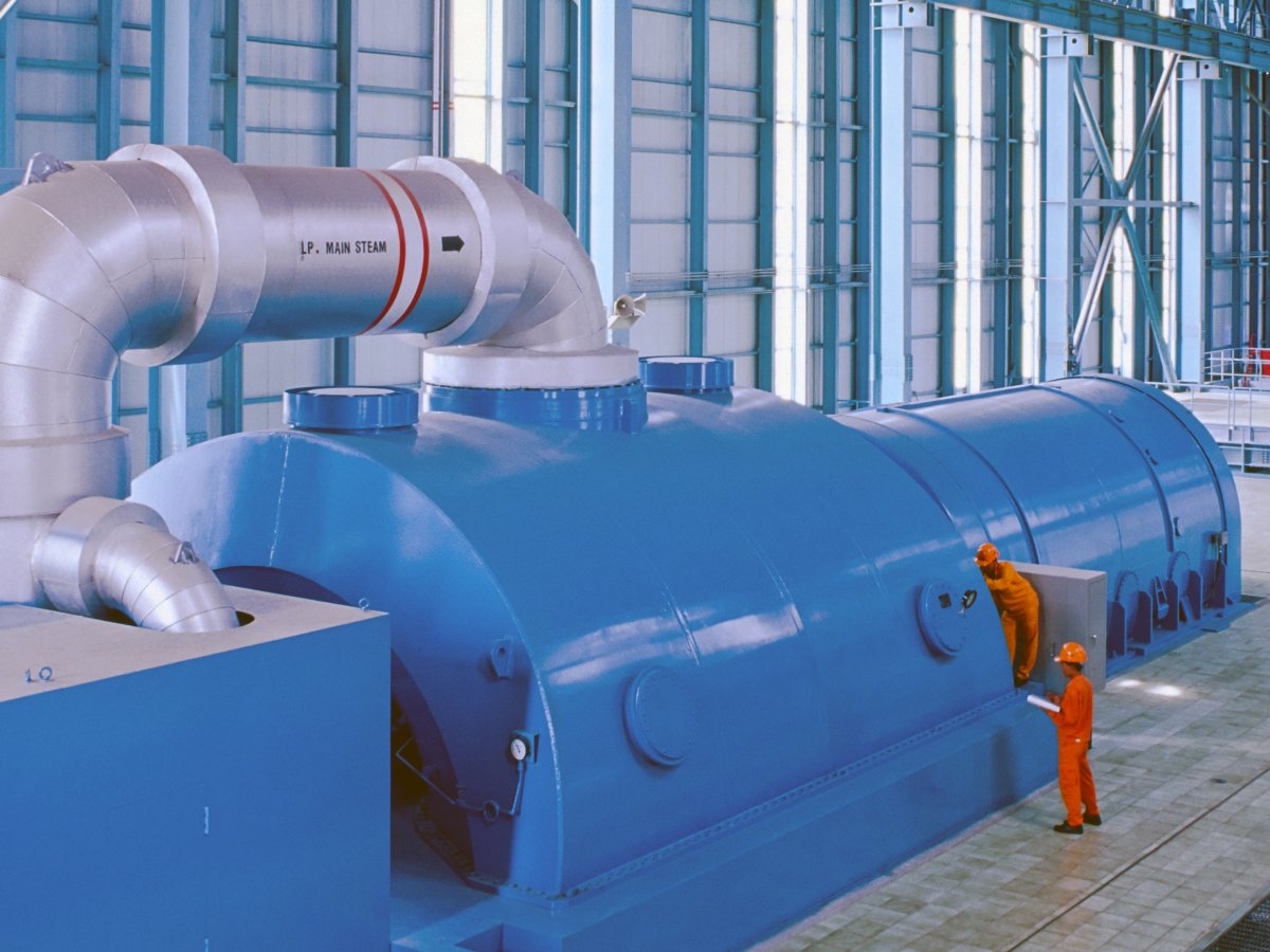 Turbine Room Of A Gas Power Station
